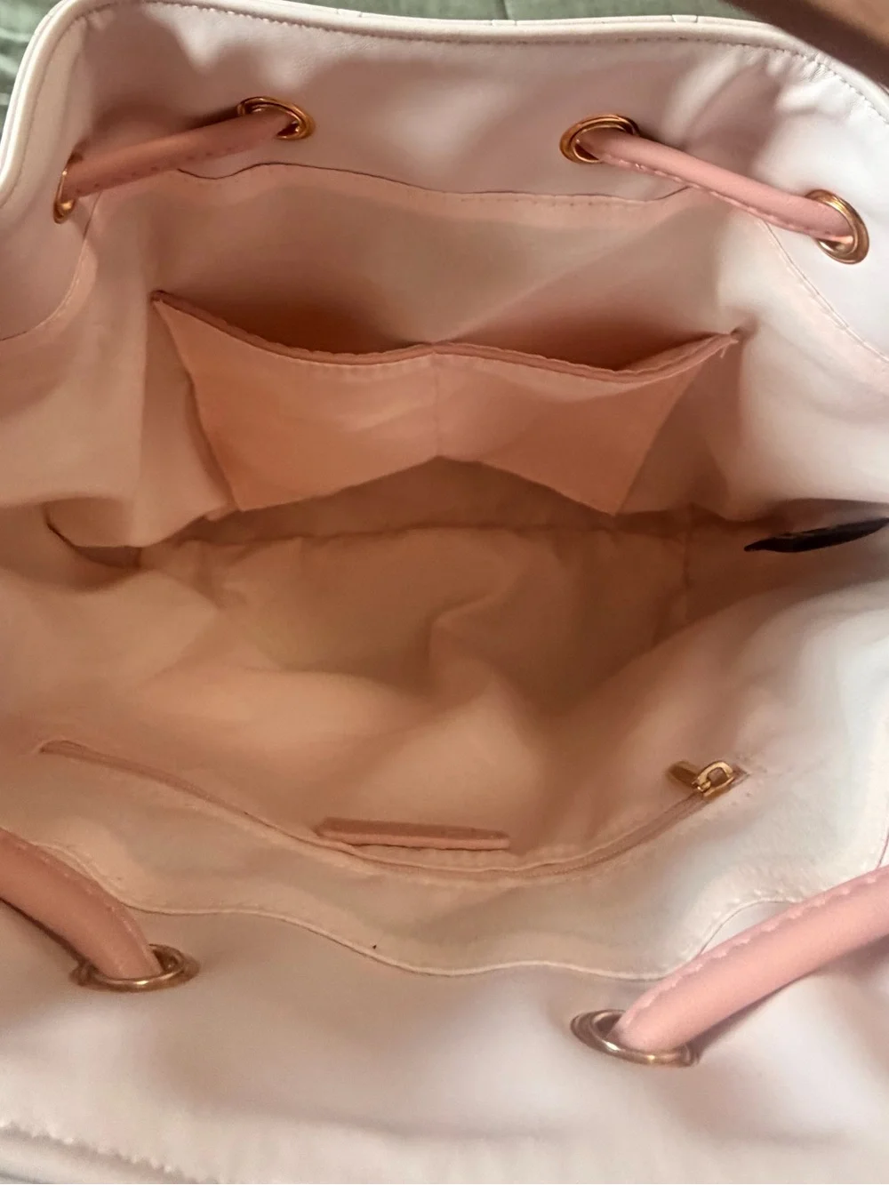 Crossi Newyork Pink Drawstring Buckle Bag NWT